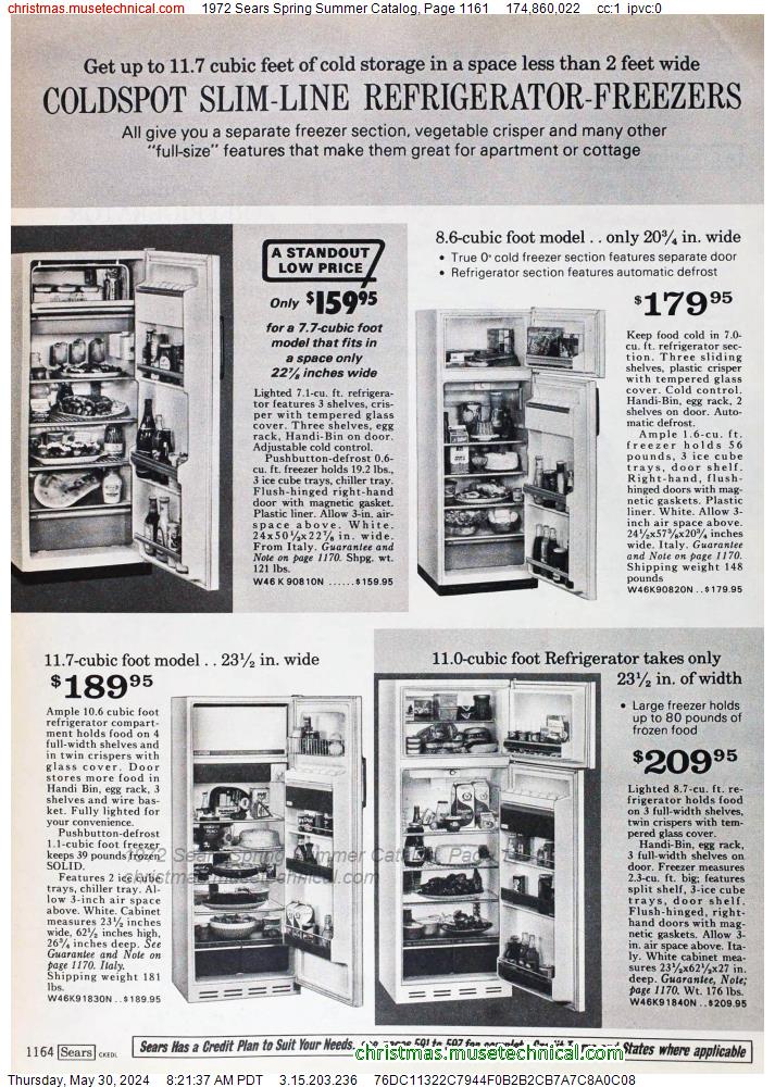 1972 Sears Spring Summer Catalog, Page 1161