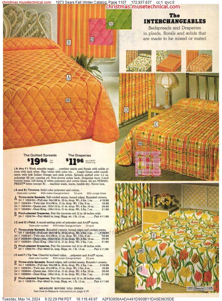 1973 Sears Fall Winter Catalog, Page 1107