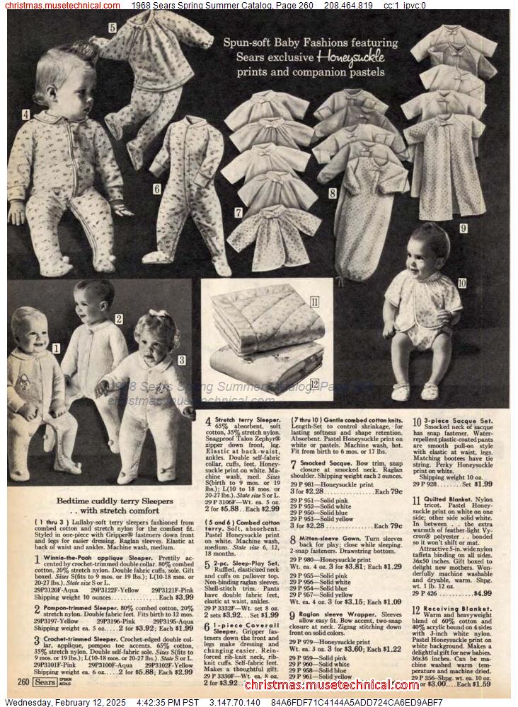 1968 Sears Spring Summer Catalog, Page 260