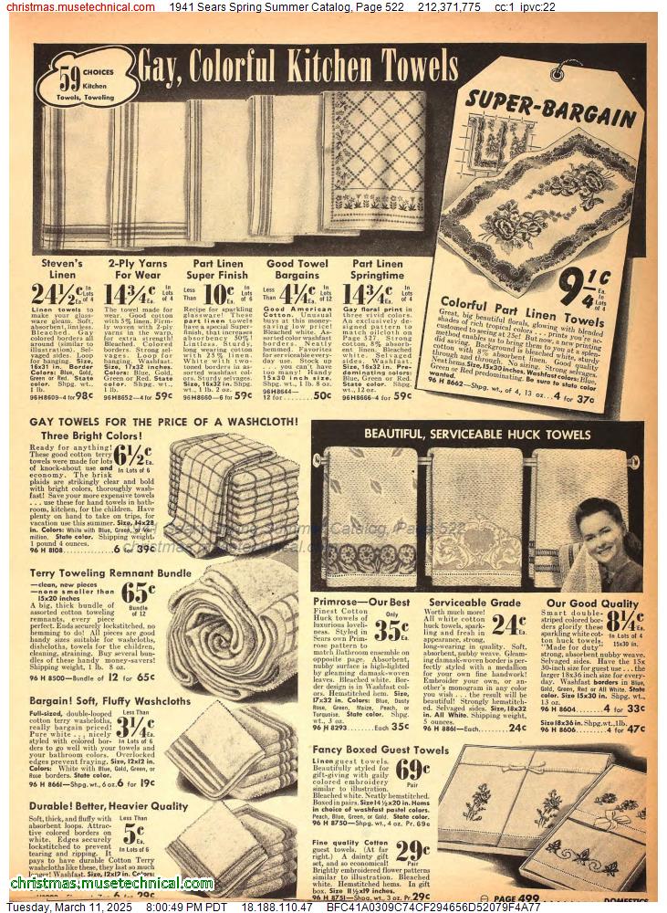 1941 Sears Spring Summer Catalog, Page 522