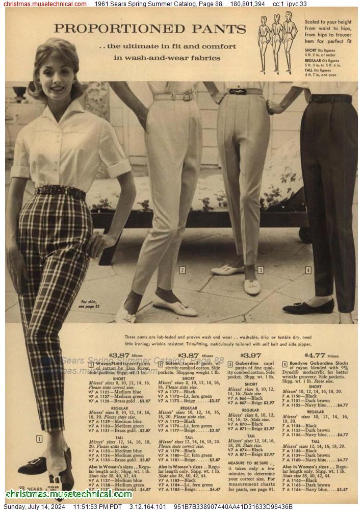 1961 Sears Spring Summer Catalog, Page 88