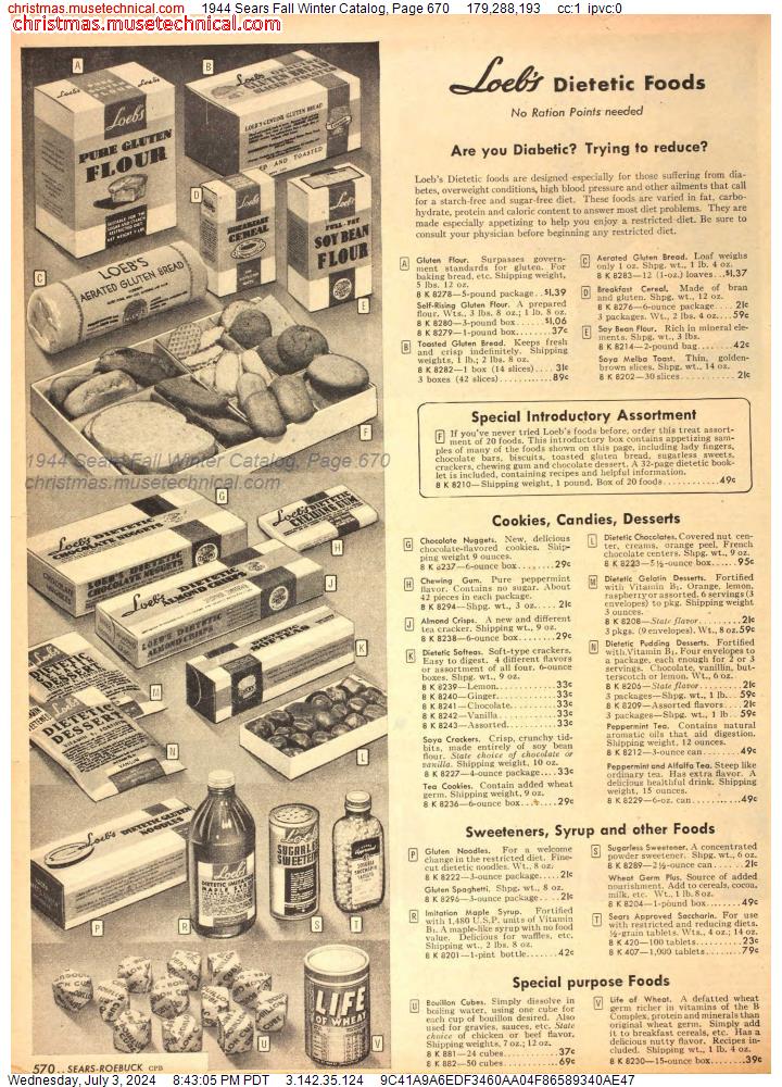 1944 Sears Fall Winter Catalog, Page 670