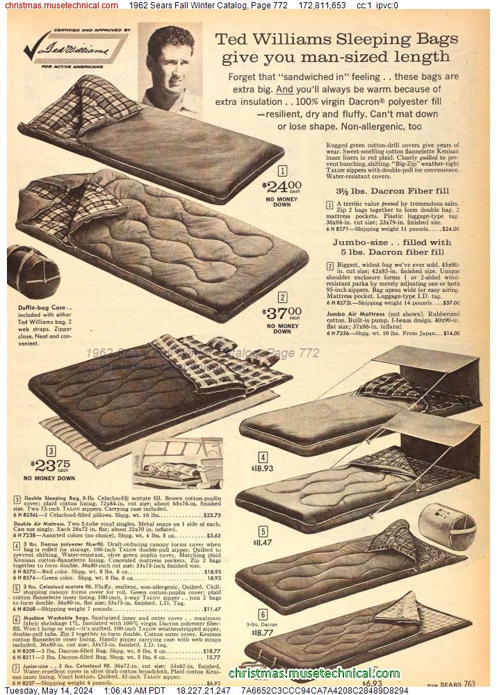 1962 Sears Fall Winter Catalog, Page 772