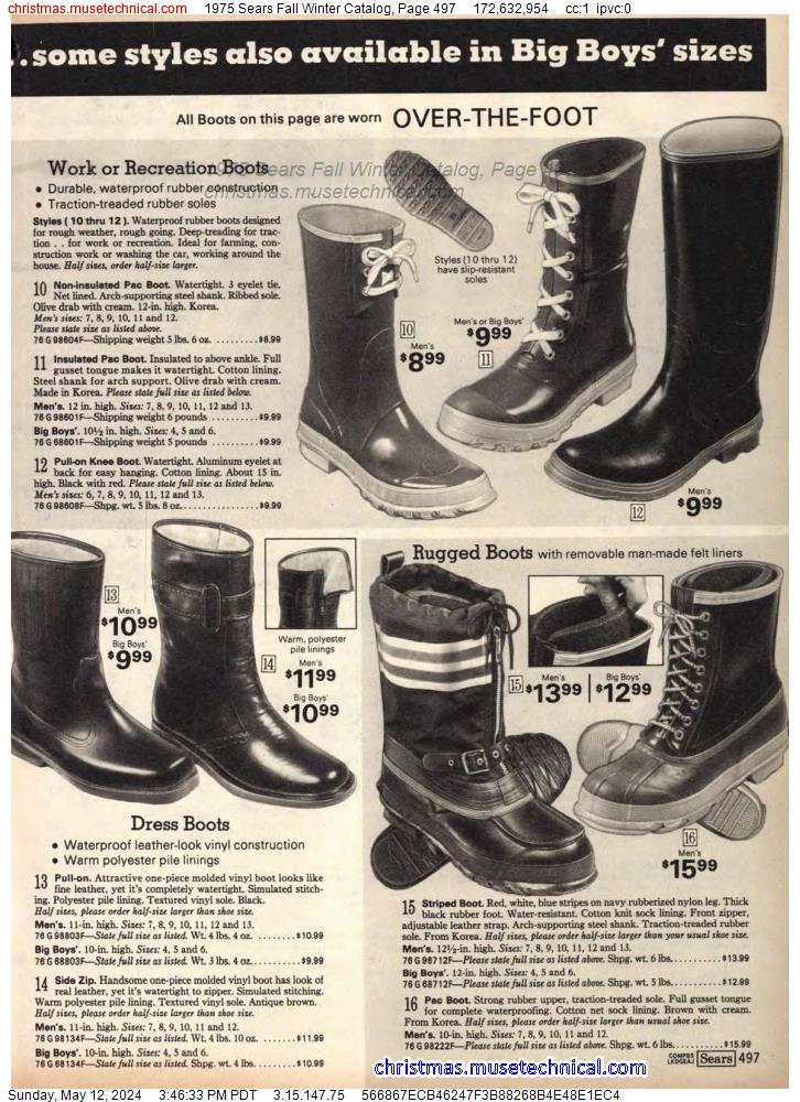 1975 Sears Fall Winter Catalog, Page 497