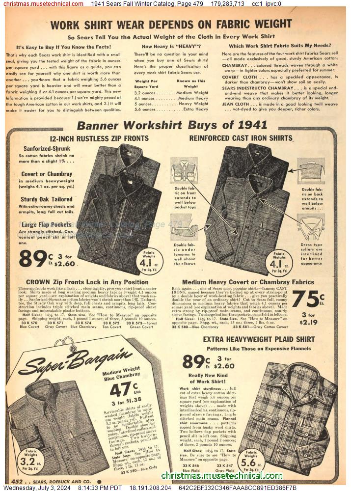 1941 Sears Fall Winter Catalog, Page 479