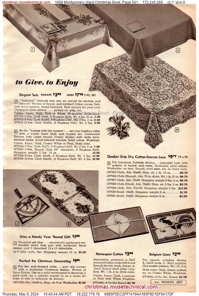 1959 Montgomery Ward Christmas Book, Page 501