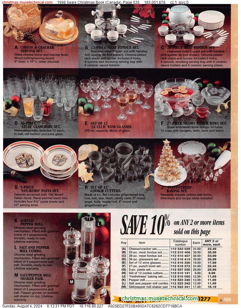1998 Sears Christmas Book (Canada), Page 535