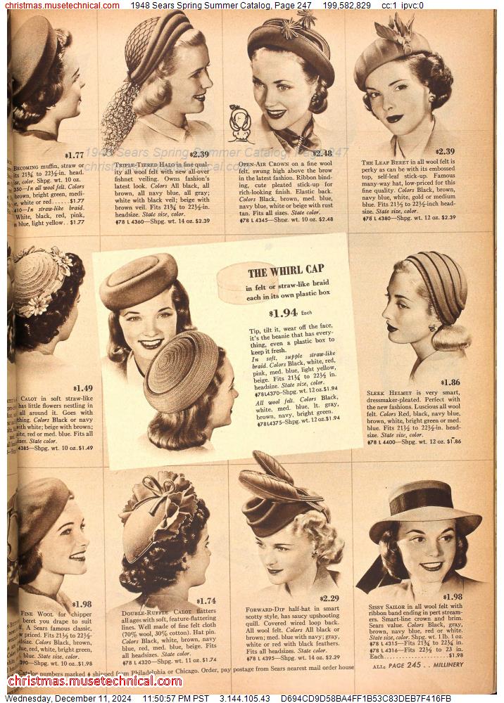 1948 Sears Spring Summer Catalog, Page 247