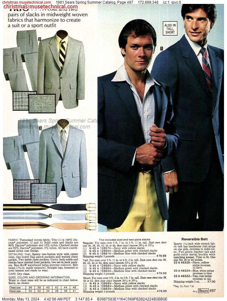 1981 Sears Spring Summer Catalog, Page 497