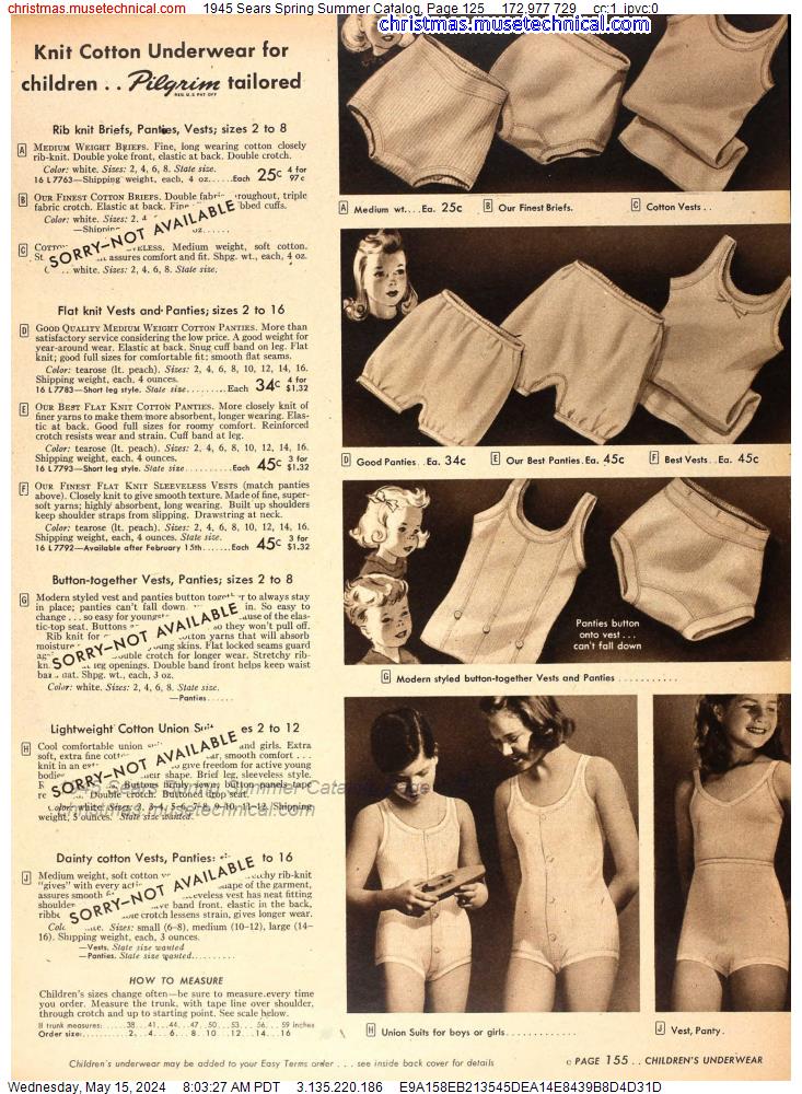 1945 Sears Spring Summer Catalog, Page 125