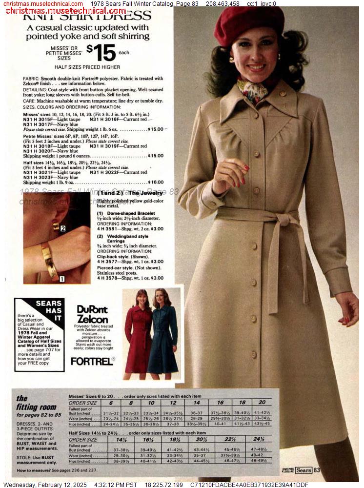 1978 Sears Fall Winter Catalog, Page 83