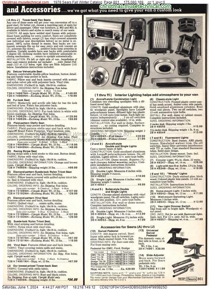 1978 Sears Fall Winter Catalog, Page 801
