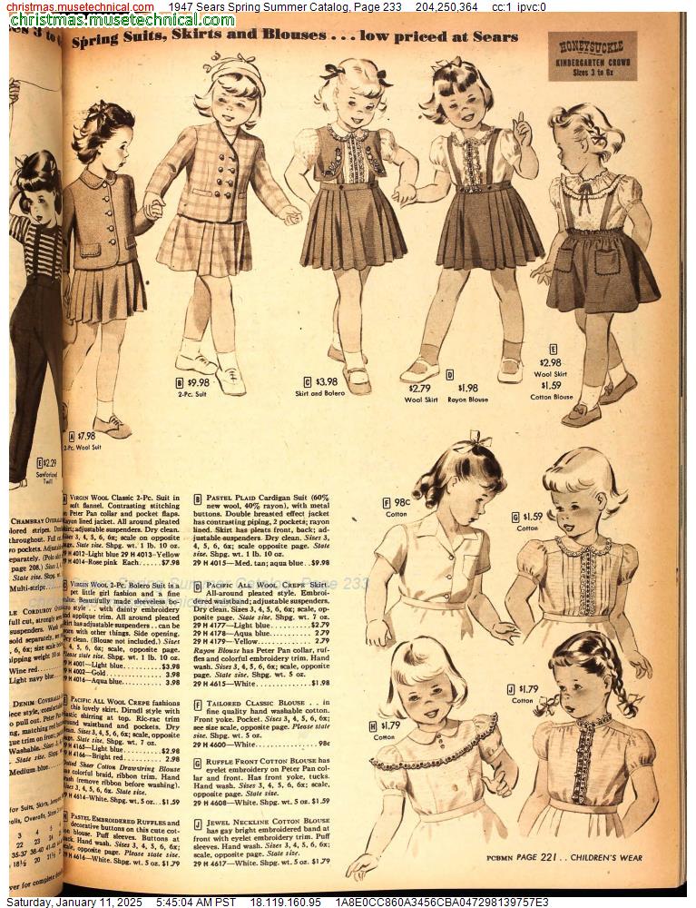 1947 Sears Spring Summer Catalog, Page 233