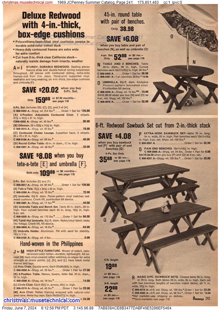 1969 JCPenney Summer Catalog, Page 241