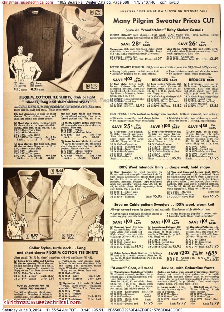 1952 Sears Fall Winter Catalog, Page 569