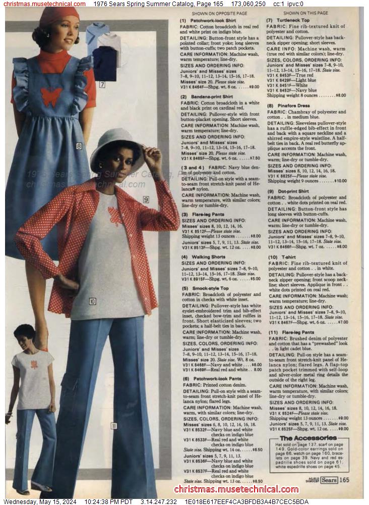 1976 Sears Spring Summer Catalog, Page 165