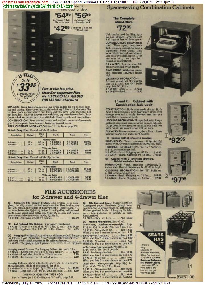 1976 Sears Spring Summer Catalog, Page 1007