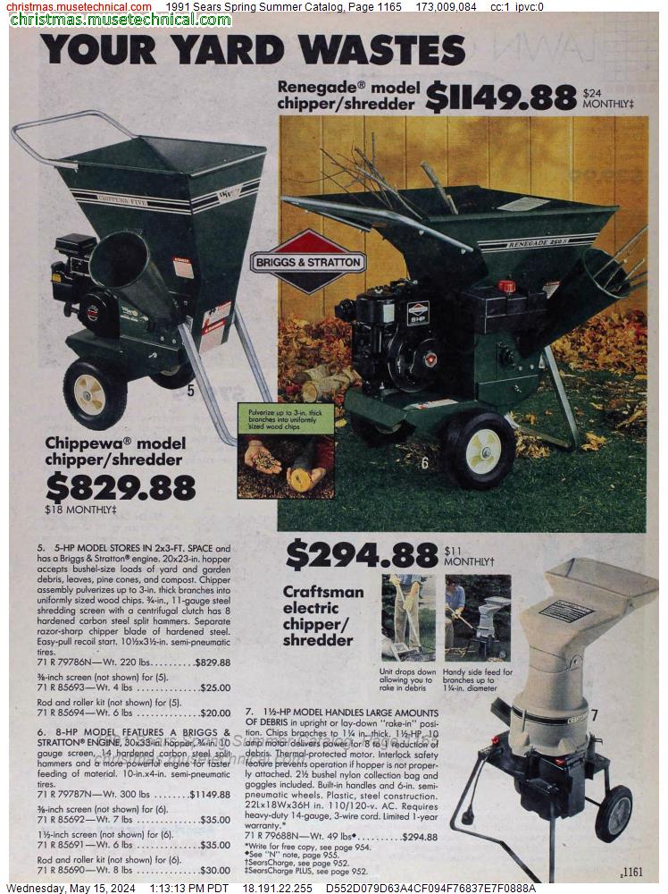 1991 Sears Spring Summer Catalog, Page 1165