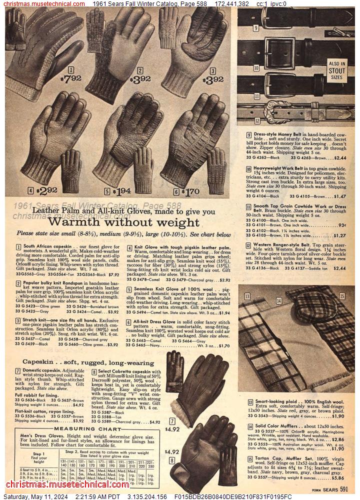 1961 Sears Fall Winter Catalog, Page 588