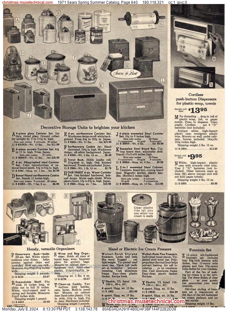 1971 Sears Spring Summer Catalog, Page 640