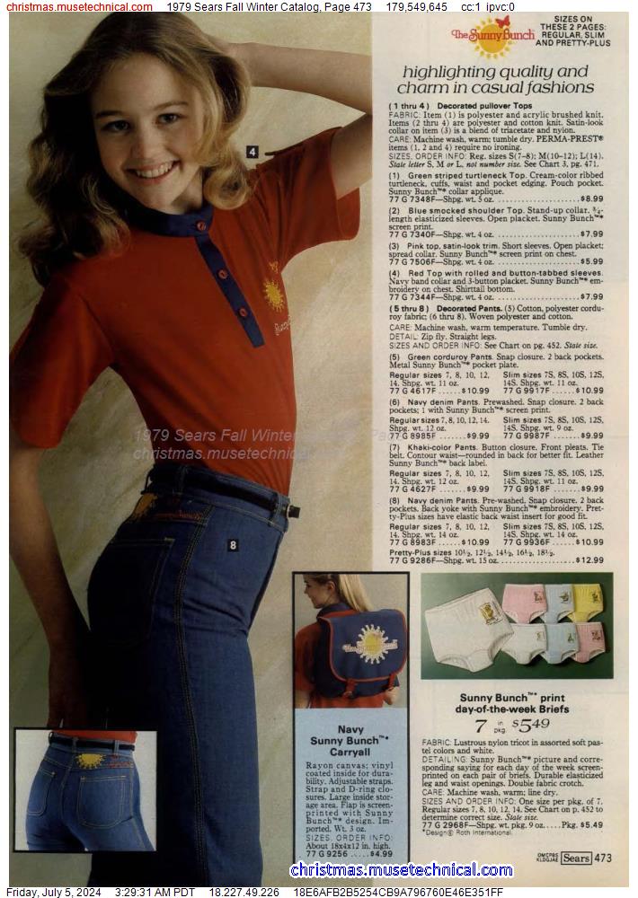 1979 Sears Fall Winter Catalog, Page 473