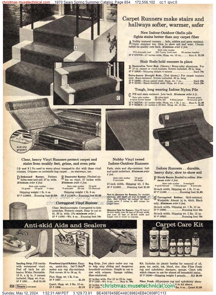 1970 Sears Spring Summer Catalog, Page 854