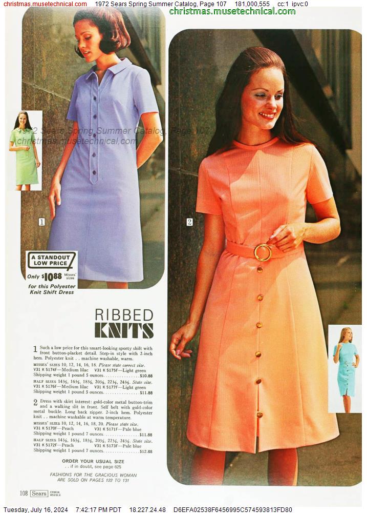 1972 Sears Spring Summer Catalog, Page 107