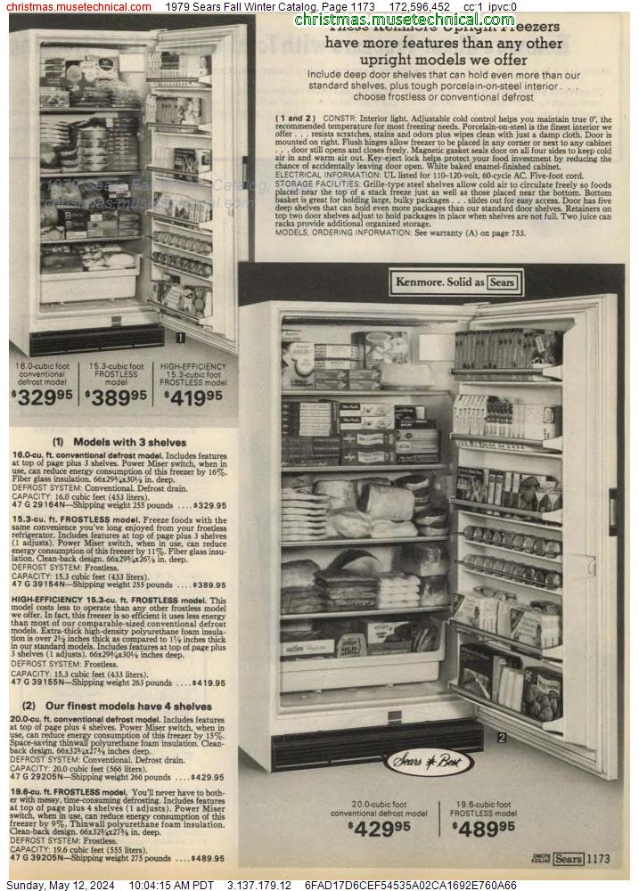 1979 Sears Fall Winter Catalog, Page 1173