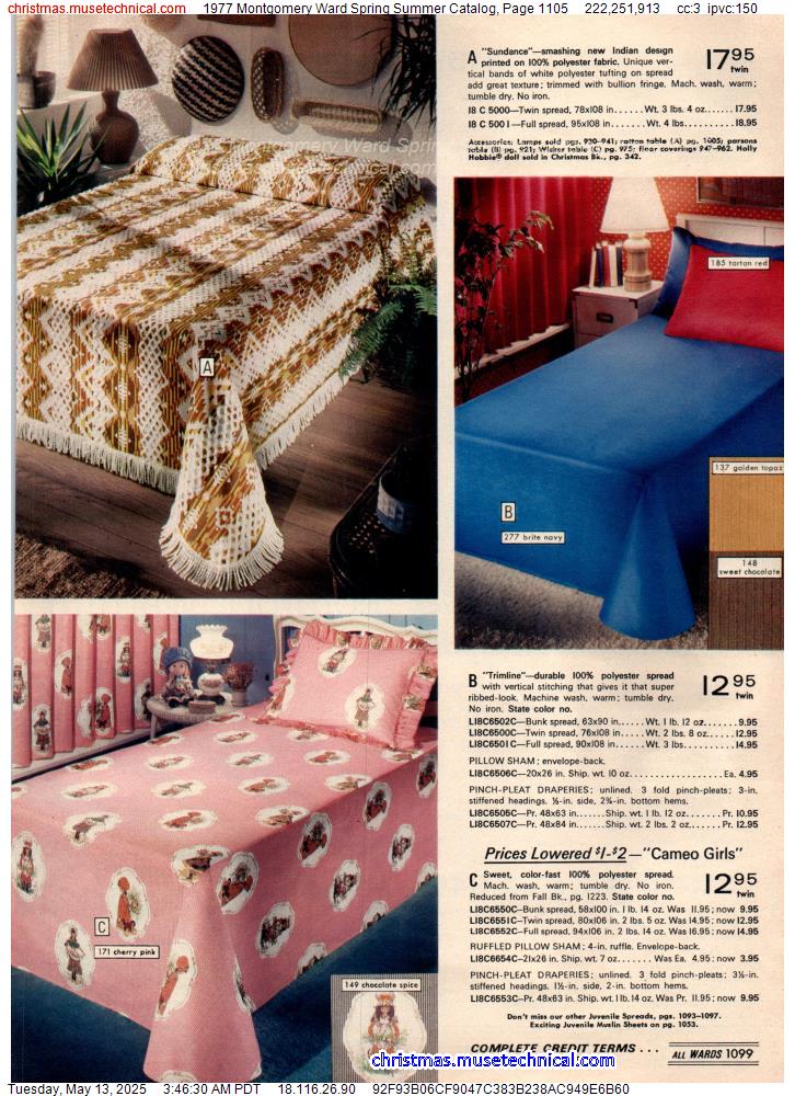 1977 Montgomery Ward Spring Summer Catalog, Page 1105