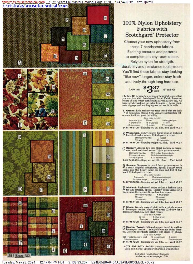 1972 Sears Fall Winter Catalog, Page 1570