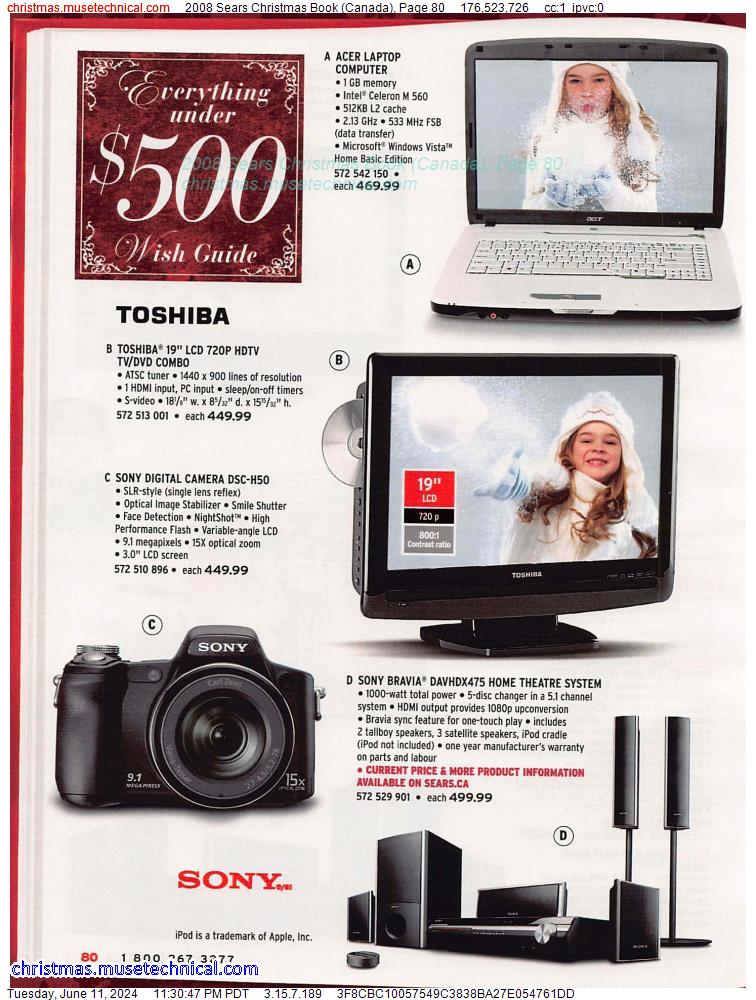 2008 Sears Christmas Book (Canada), Page 80
