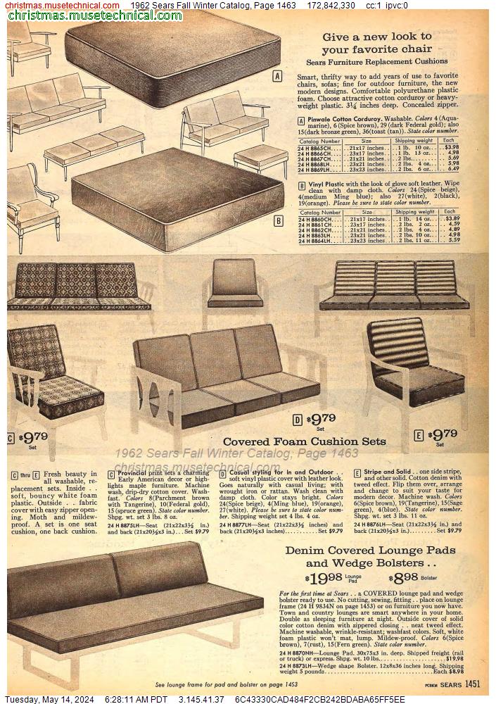 1962 Sears Fall Winter Catalog, Page 1463
