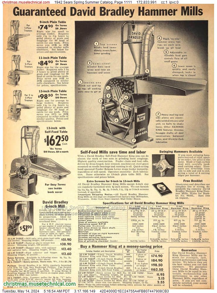 1942 Sears Spring Summer Catalog, Page 1111
