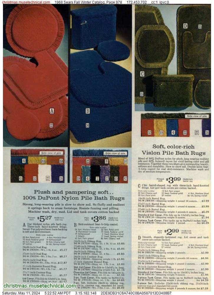 1968 Sears Fall Winter Catalog, Page 978