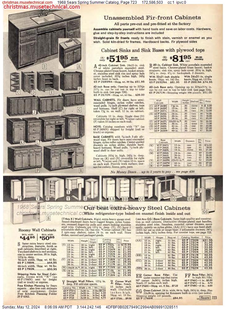 1968 Sears Spring Summer Catalog, Page 723