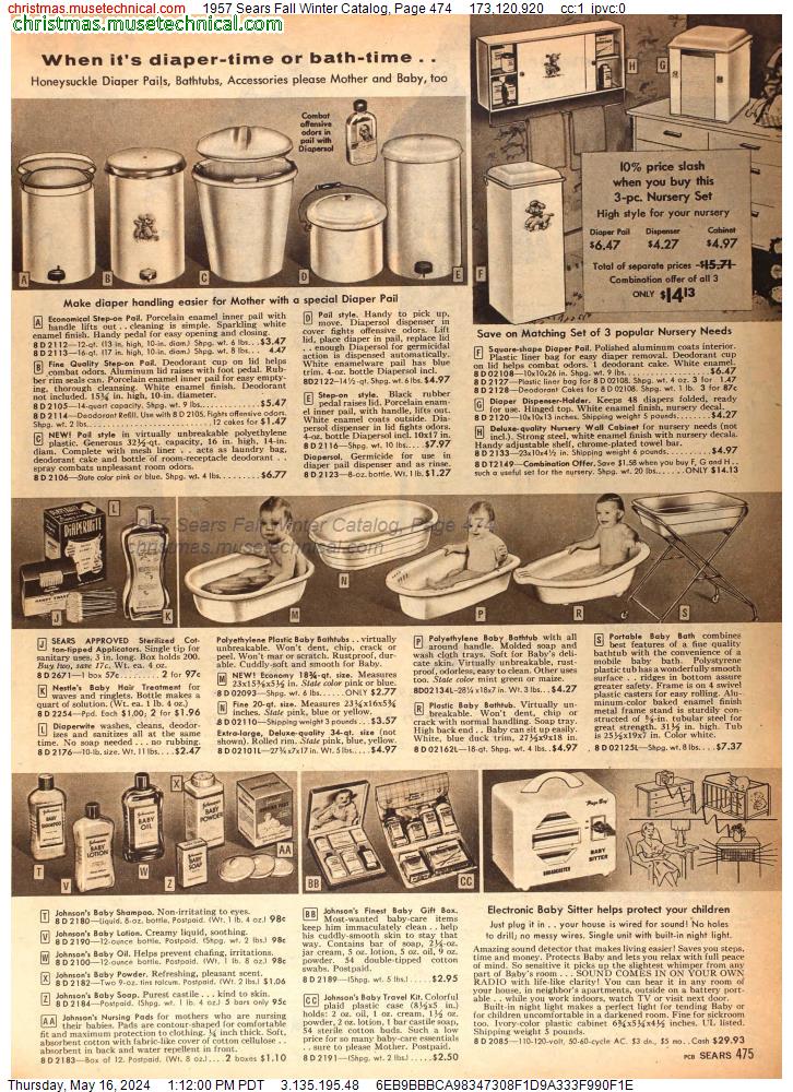 1957 Sears Fall Winter Catalog, Page 474