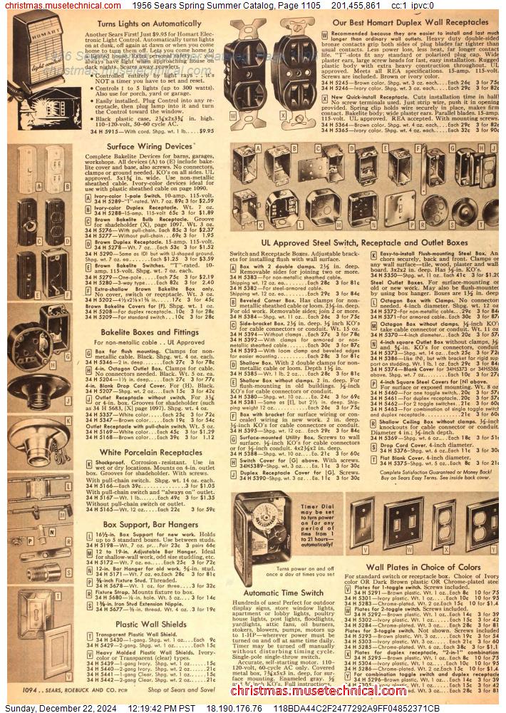 1956 Sears Spring Summer Catalog, Page 1105