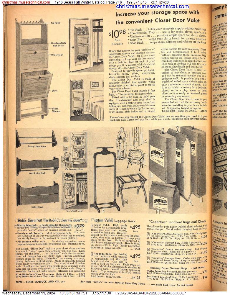 1946 Sears Fall Winter Catalog, Page 746