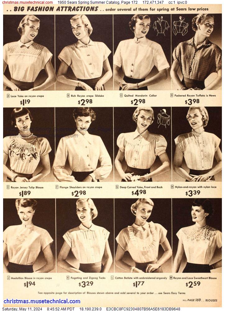 1950 Sears Spring Summer Catalog, Page 172