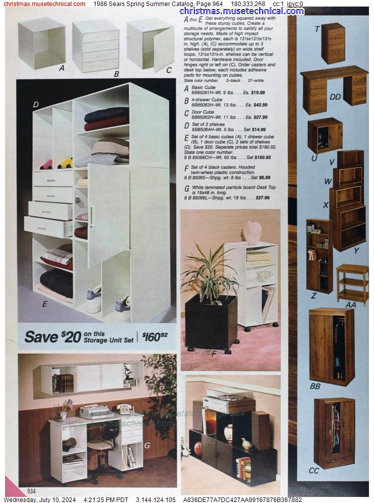1986 Sears Spring Summer Catalog, Page 964
