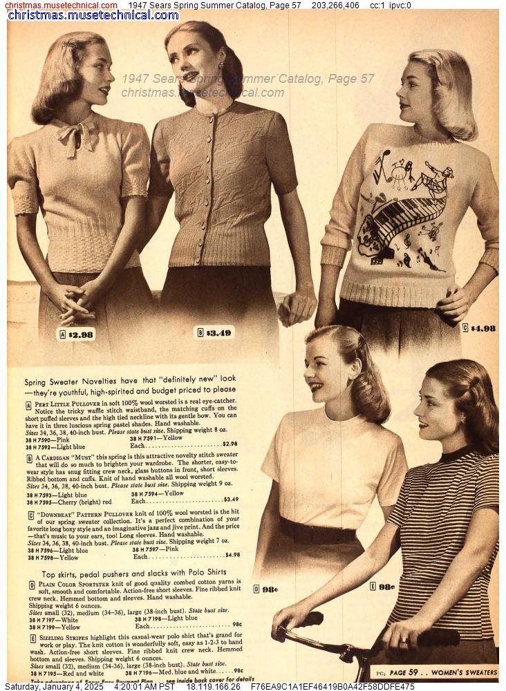 1947 Sears Spring Summer Catalog, Page 57