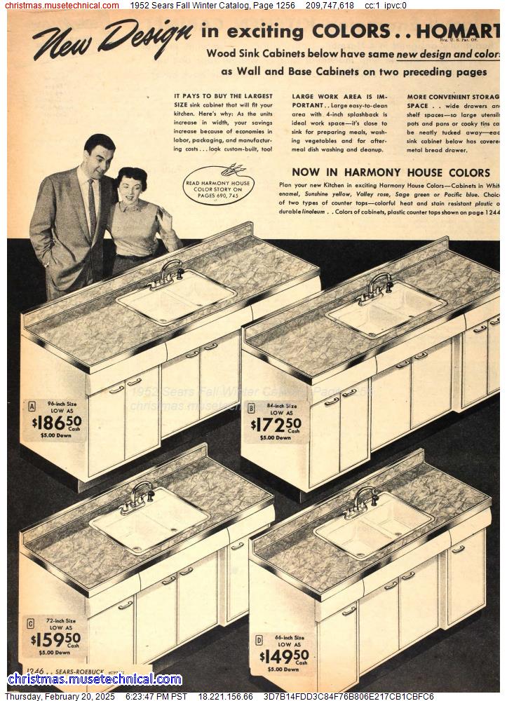 1952 Sears Fall Winter Catalog, Page 1256