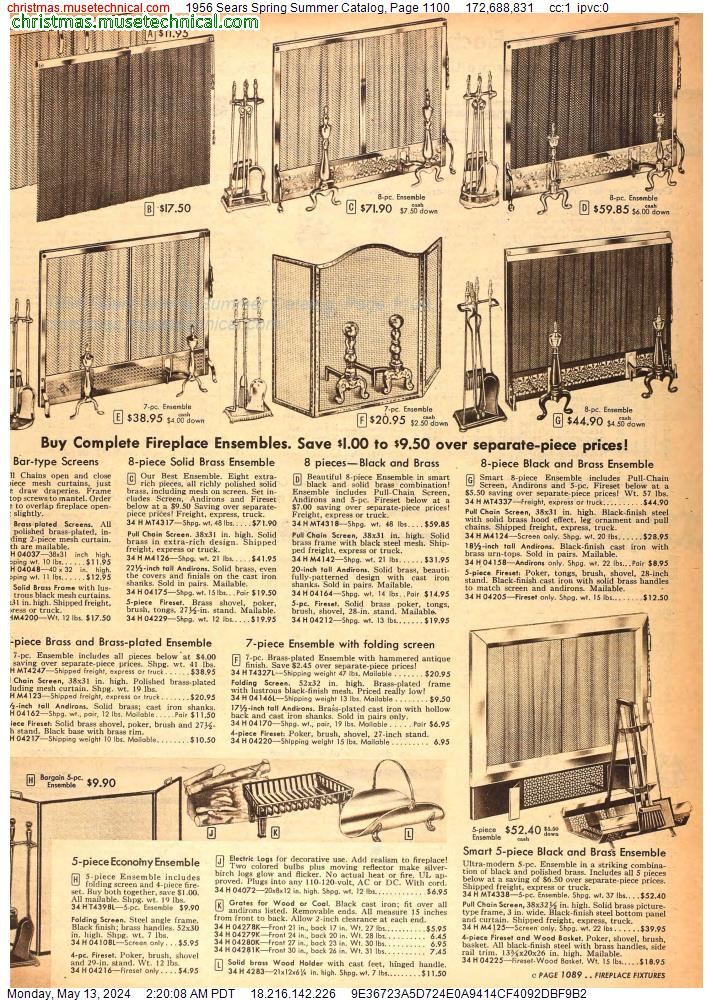 1956 Sears Spring Summer Catalog, Page 1100