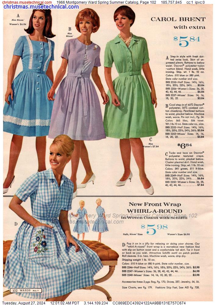 1966 Montgomery Ward Spring Summer Catalog, Page 102