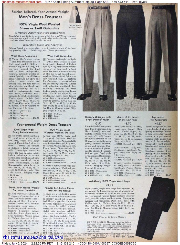 1957 Sears Spring Summer Catalog, Page 518
