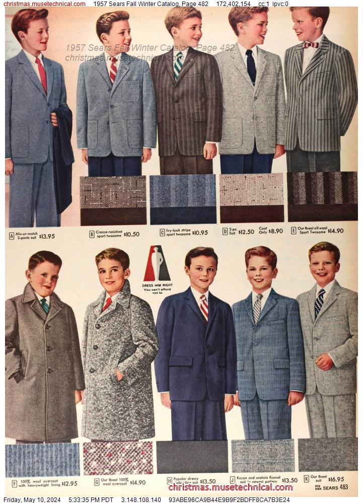 1957 Sears Fall Winter Catalog, Page 482