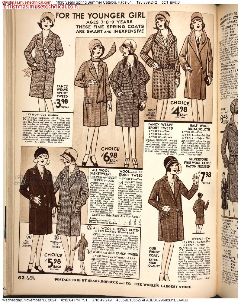 1930 Sears Spring Summer Catalog, Page 64