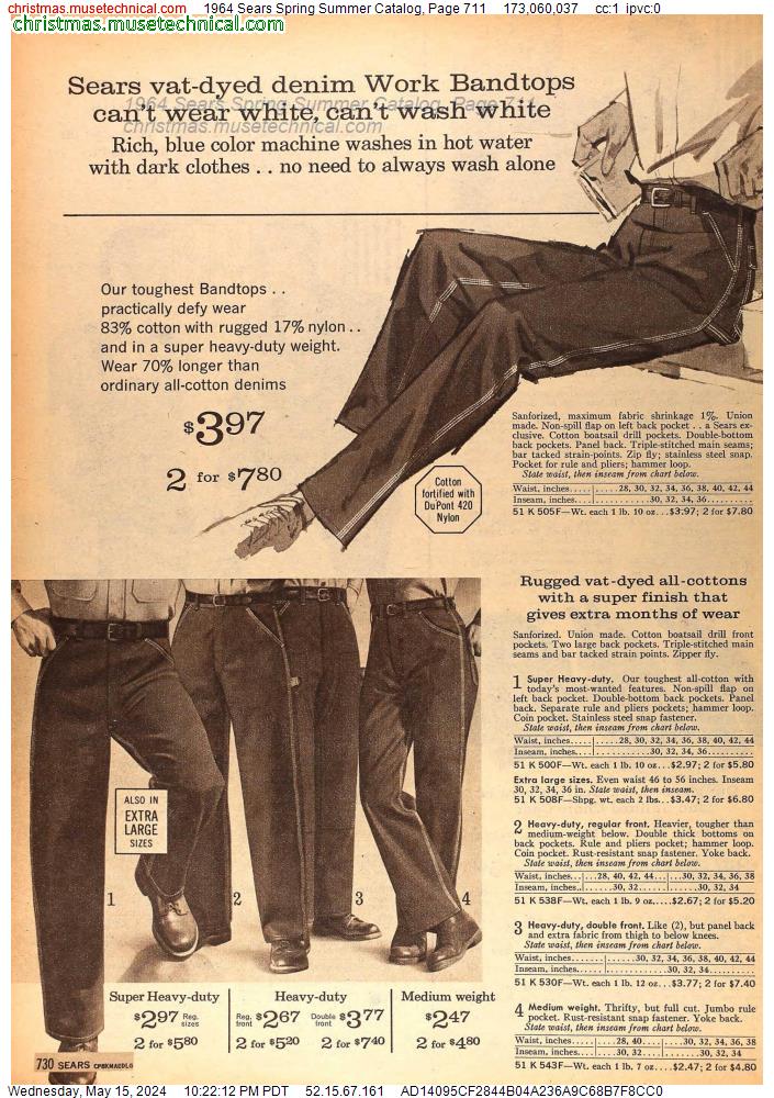 1964 Sears Spring Summer Catalog, Page 711