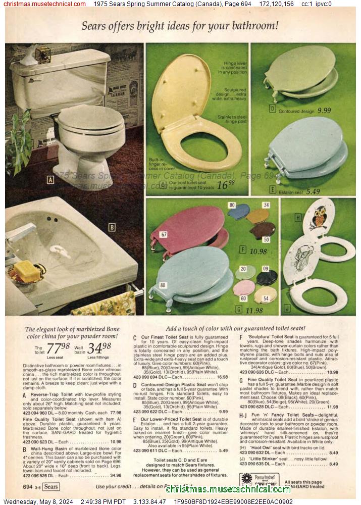 1975 Sears Spring Summer Catalog (Canada), Page 694