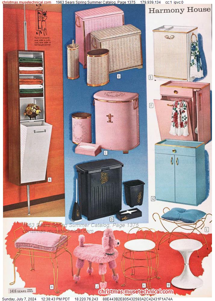 1963 Sears Spring Summer Catalog, Page 1375
